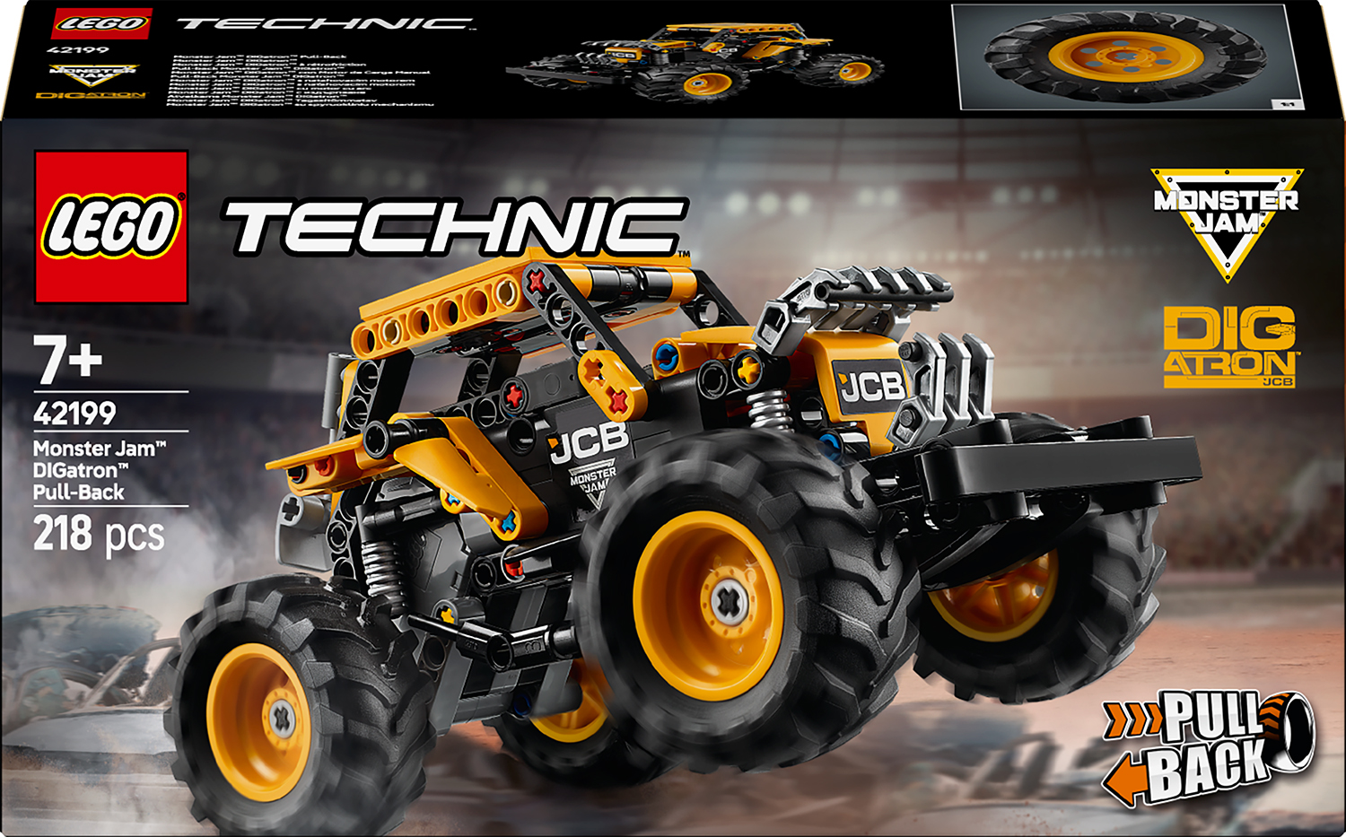 Constructor LEGO Technic - Monster Jam, DIGatron, cu tragere (42199)
