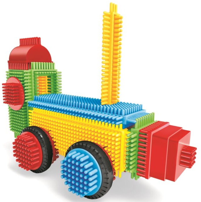 Constructor Miniland Pegy bricks - All on board, 22 piese