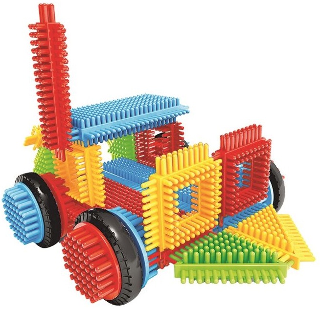 Constructor Miniland Pegy bricks - Vroom ride, 18 piese