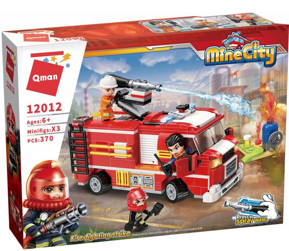 Set constructie Qman Mine City - Camion de pompieri