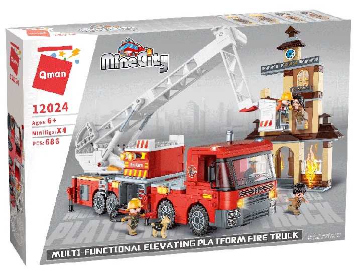 Constructor Qman - Stație de pompieri, 656 piese