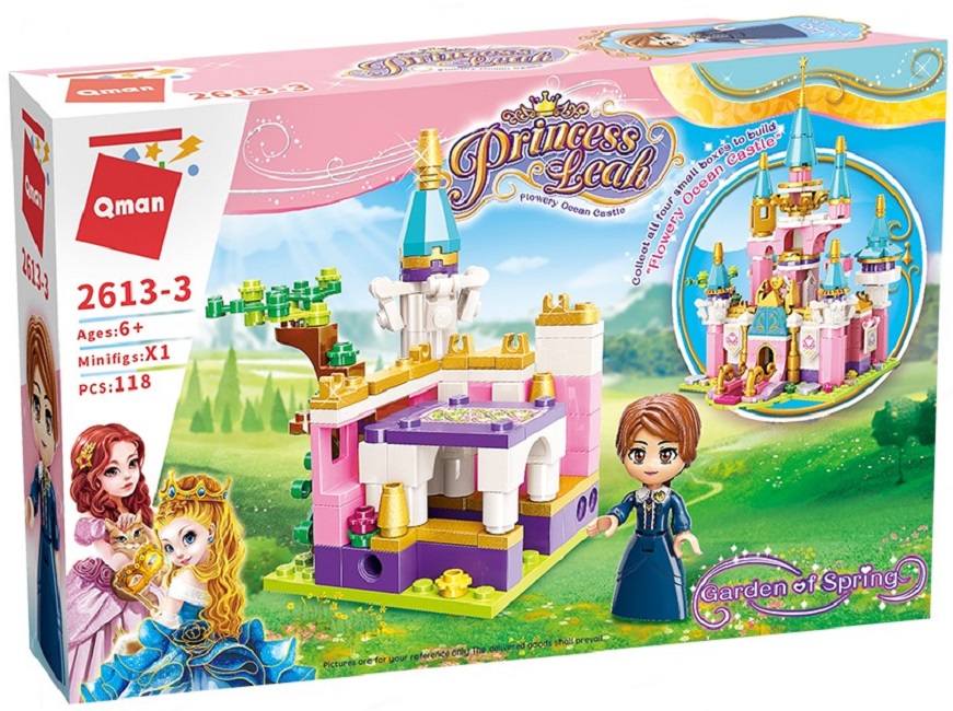 Set de construit Qman - Castel oceanic colorat - Gradina de primavara