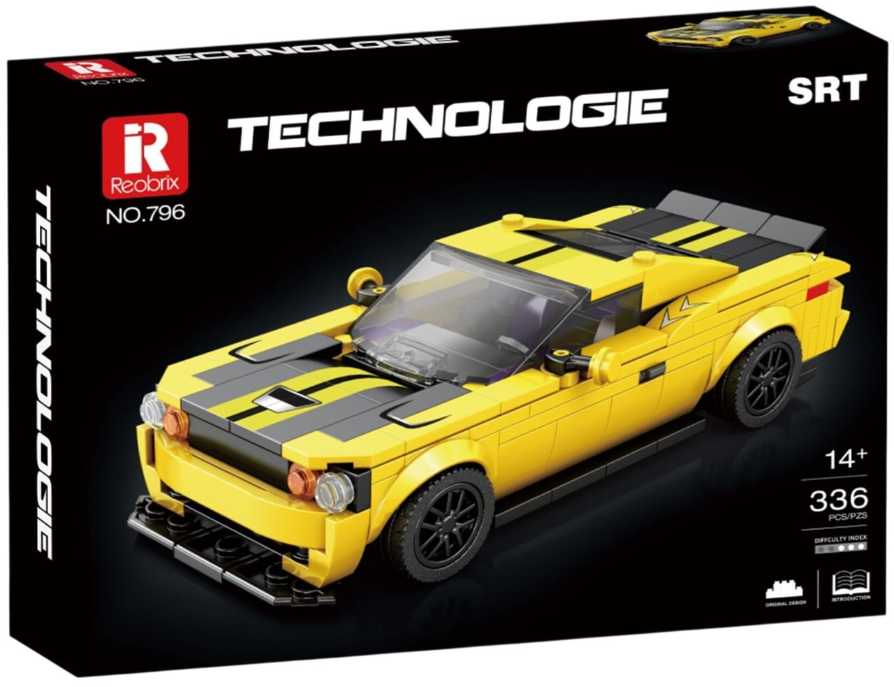 Constructor Reobrix Technologie - Dodge Charger SRT Hellcat, 336 piese