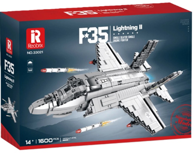 Constructor Reobrix -  Avion F35 Lightning II, 1600 piese