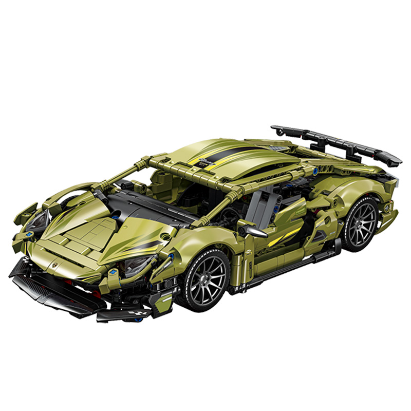 Constructor Sembo Block - Mașină sport, 898 piese, verde