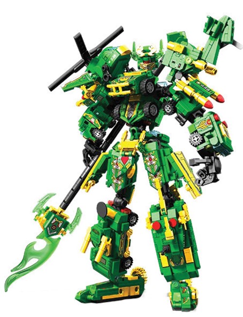 Constructor Sembo Block: Robot transformabil 2 în 1 - Guan Yu, 963 piese