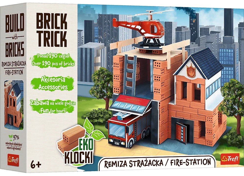Constructor Trefl Brick Trick - Stația de pompieri