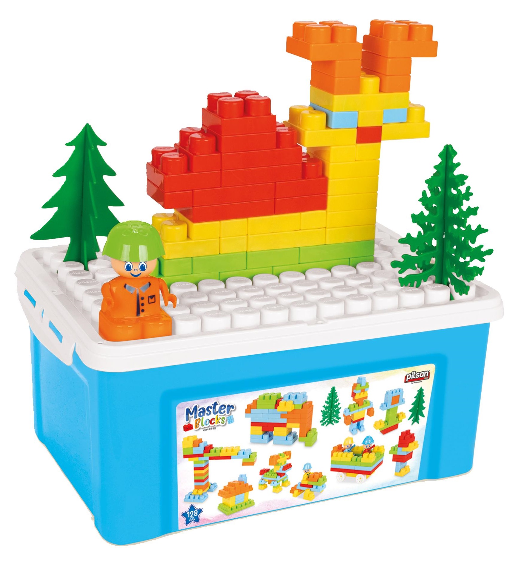 Constructor in cutie Pilsan - Master Block, 128 piese