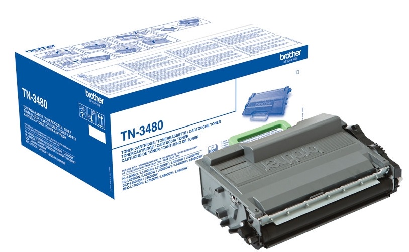 Cartuș toner  Brother - TN3480, pentru HL-L6400DW, Black