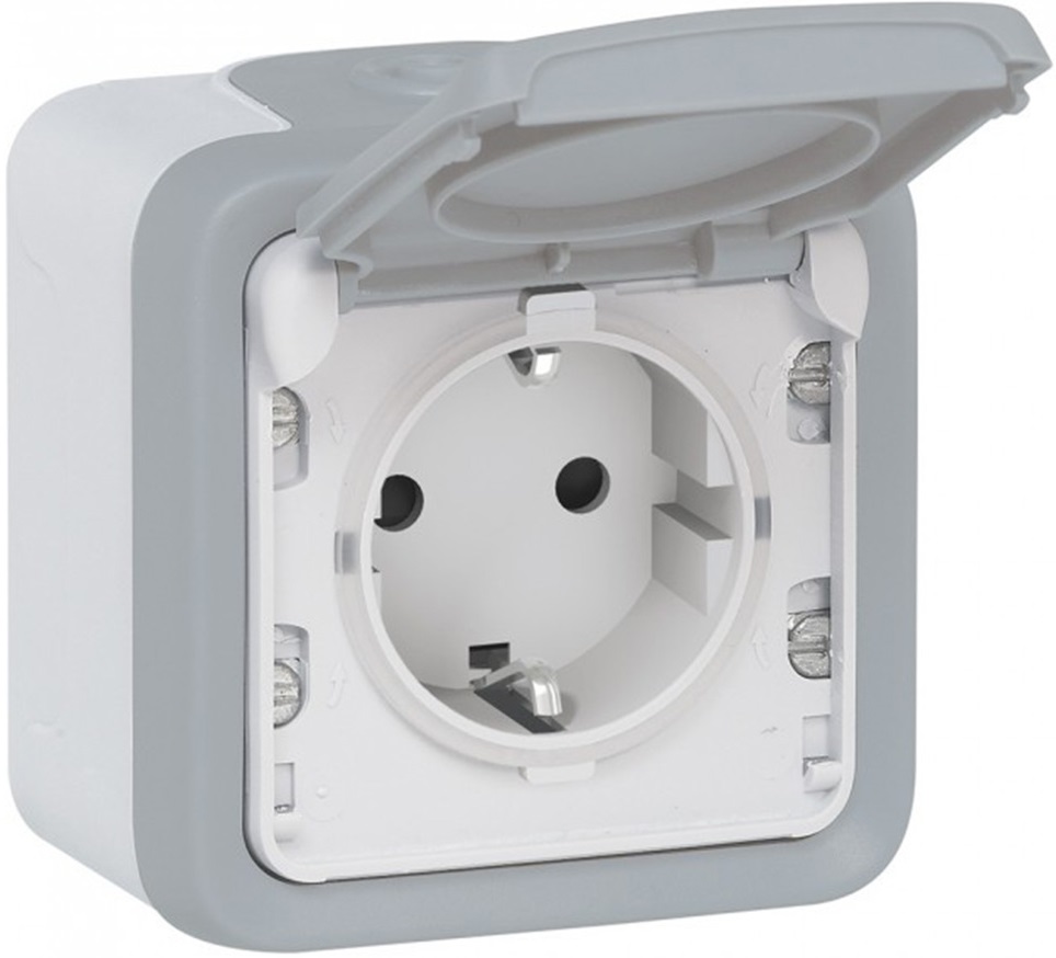 Priza Legrand - Plexo 69733, IP 55, instalatie externa, gri