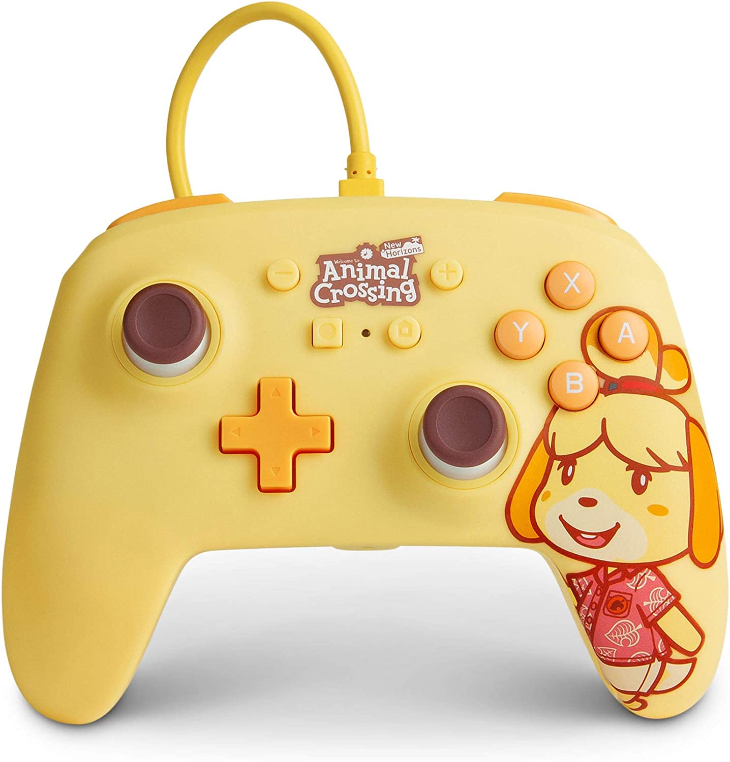 Controller PowerA - Enhanced, cu fir, pentru Nintendo Switch, Animal Crossing, Isabelle