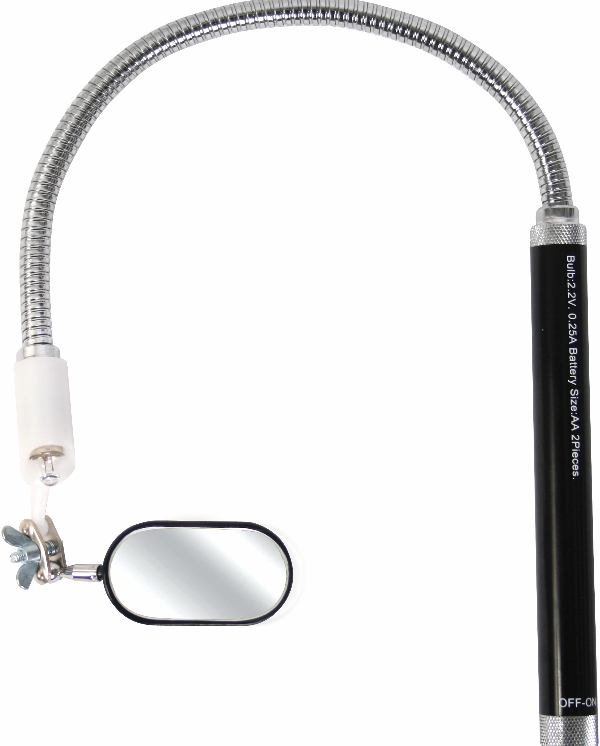 Oglindă de inspecție Top Master - Pro, 430 mm, cu lampă
