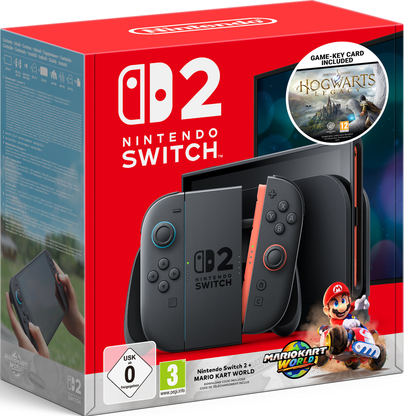 Consolă Nintendo Switch 2 Mario Kart World + Hogwarts Legacy Bundle