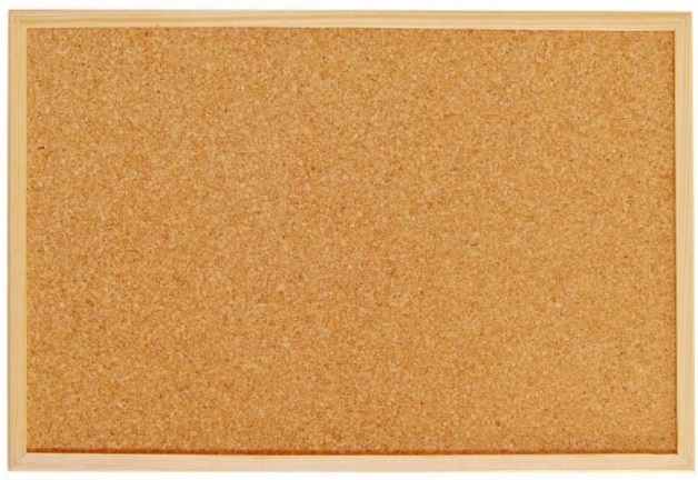 Panou pluta Bi-Office - 40 x 30 cm, rama din lemn