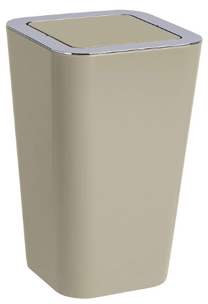 Coș de baie cu capac basculant Wenko - Candy, 6 L, bej