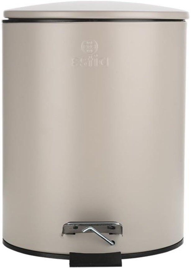Coș de baie cu închidere silențioasă Estia - Classic, 5 l, taupe mat