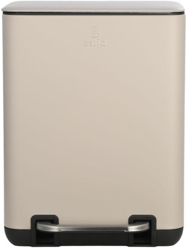 Coș de baie cu închidere silențioasă Estia - Cubic, 6 l, taupe
