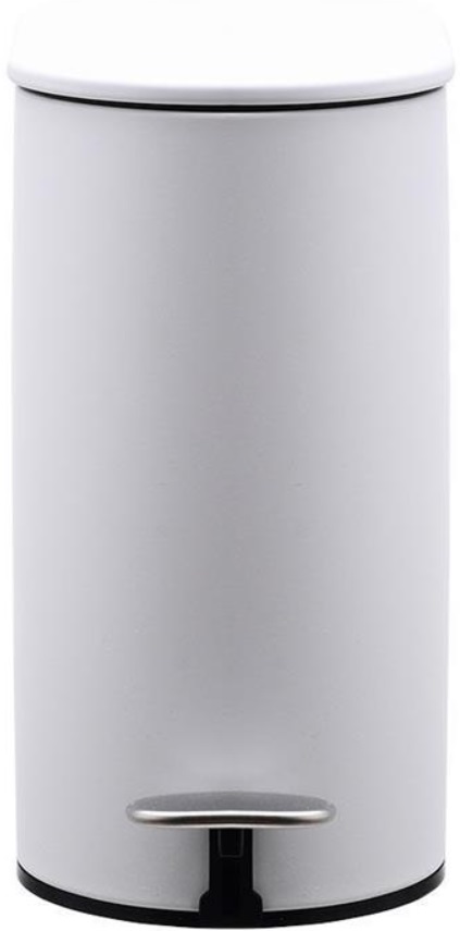 Coș de baie cu închidere silențioasă Estia - Slim, 5 l, alb mat