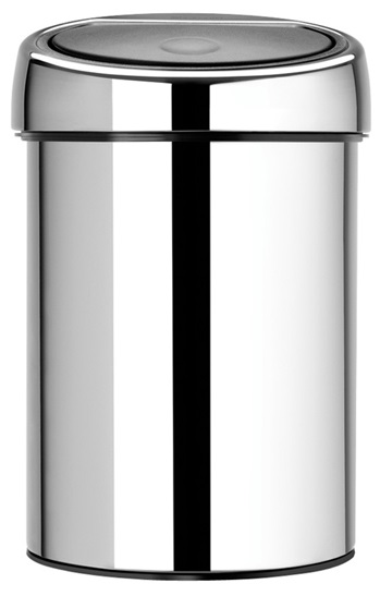 Coș de gunoi Brabantia - Touch Bin, 3 l, Brilliant Steel