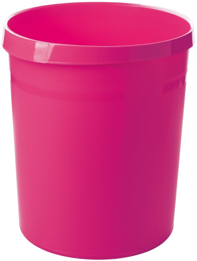 Cos pentru gunoi Han Grip Trend - din plastic, 18 l, roz