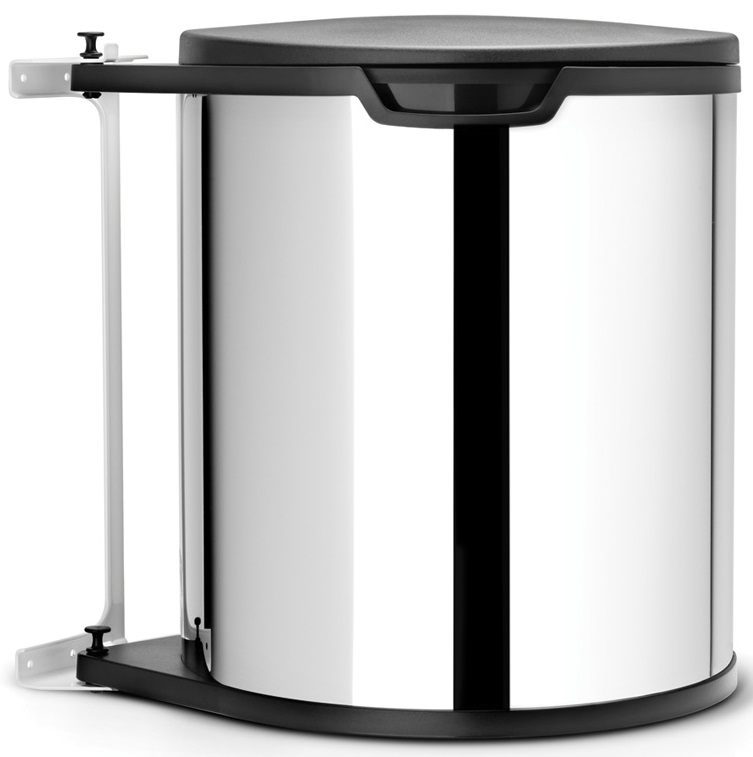 Coș de gunoi pentru montare Brabantia - Built-In, 15 l, Brilliant Steel