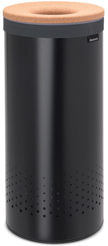 Coș de rufe Brabantia - 60 l, negru, capac din plută
