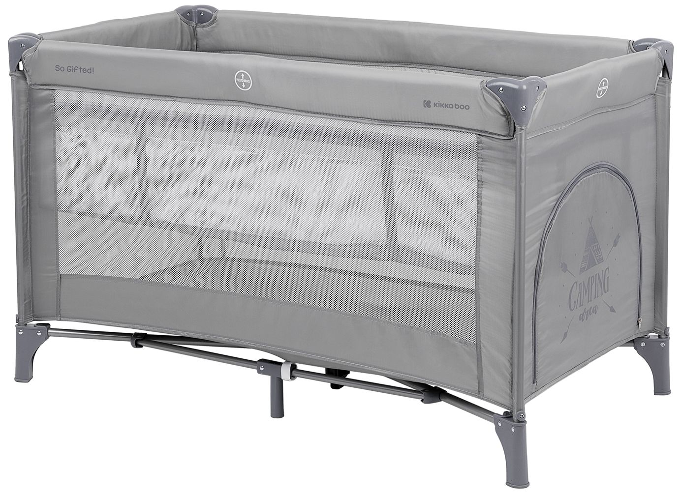 Pătuţ cu două nivele KikkaBoo - So Gifted, Grey 2023