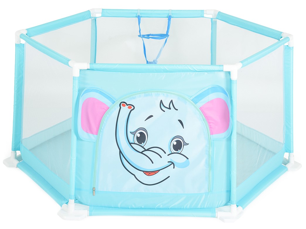 Țarc de joacă Mony Toys - Cu 50 mingi, 146 cm, albastru