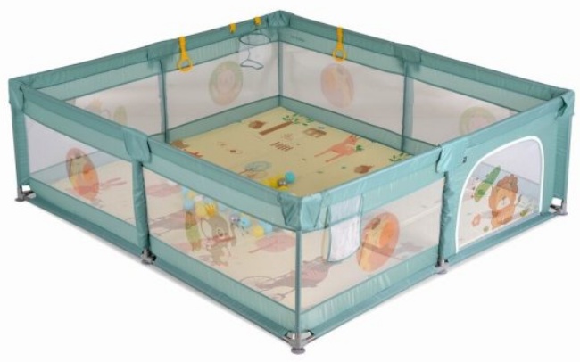 Țarc de joacă cu accesorii Moni - GameZone, 150 x 200 cm, verde