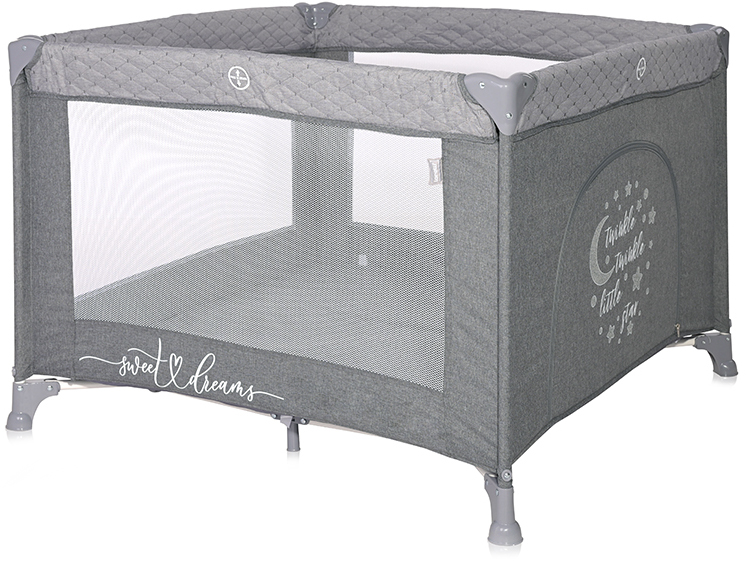 Pătuț pentru dormit și joacă Lorelli - Sunny Playground, Cool Grey Star