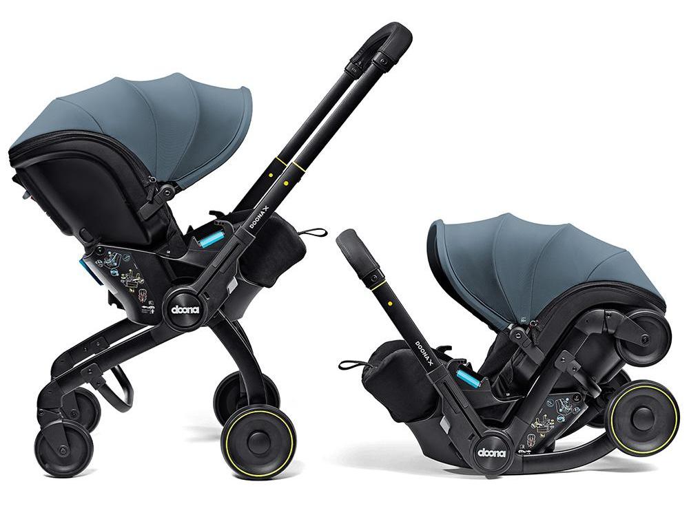 Scoică auto cu șasiu 2 în 1 Doona - X, i-Size, 40-85 cm, Ocean Blue