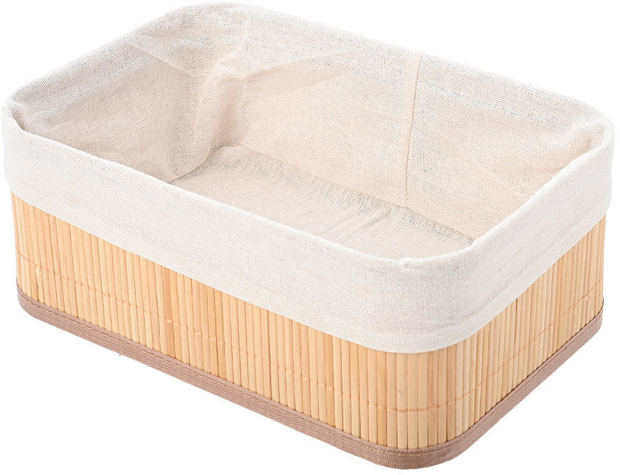 Coș de accesorii Estia - Bamboo Essentials, 30 x 20 х 12 cm, bej