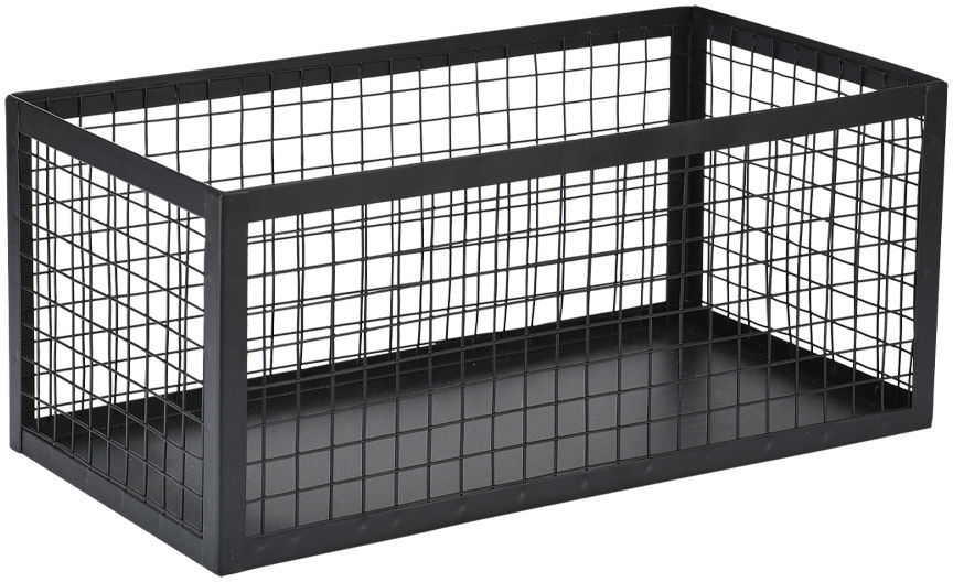 Coș de accesorii Estia - Cage, 23.5 x 15 x 11 cm, negru