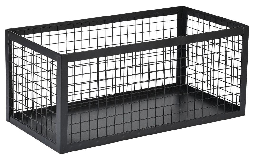 Coș de accesorii Estia - Cage, 30 x 15.5 x 13 cm, negru