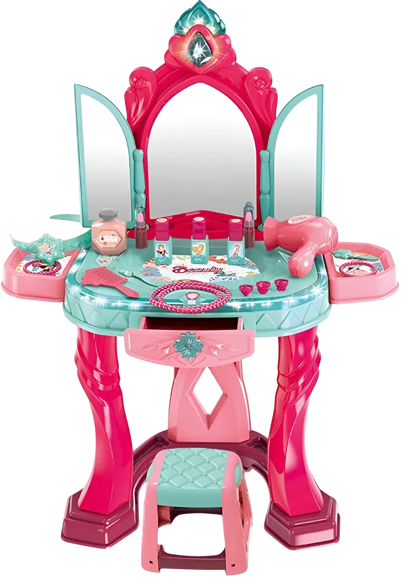 Măsuță de toaletă cosmetică cu scaun Felyx Toys - Beauty