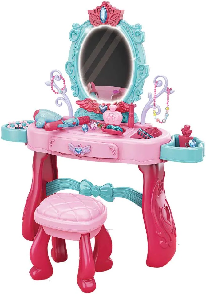 Măsuță de toaletă cosmetică cu scaun Felyx Toys - Princess