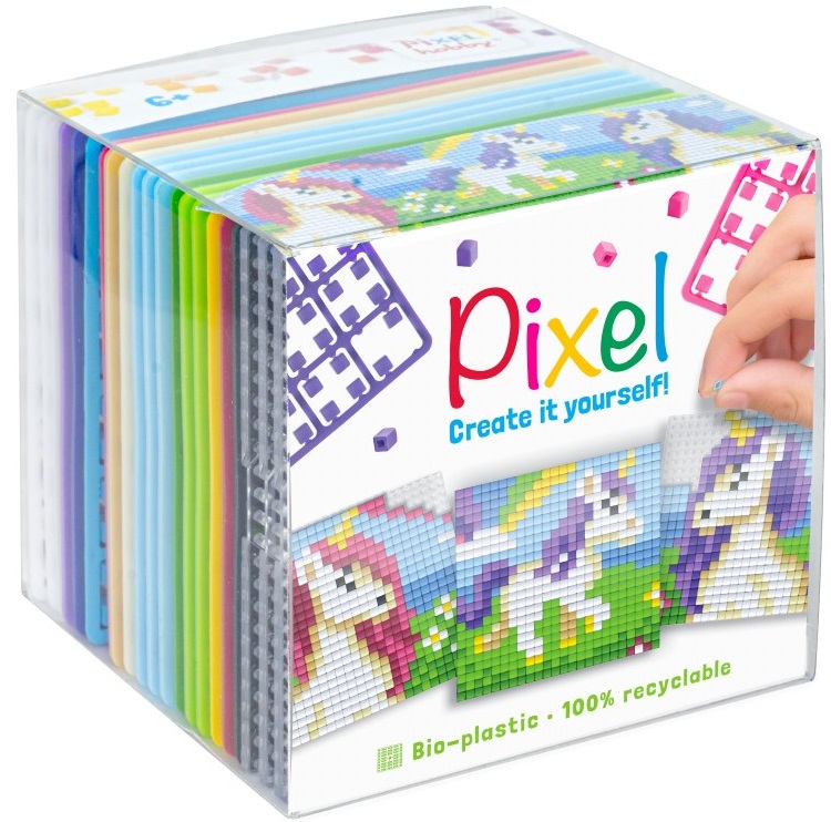 Set de pixeli creativi Pixelhobby Classic - Cube, Unicorns