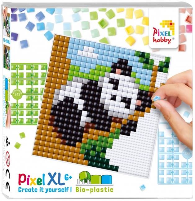 Set de pixeli creativ  Pixelhobby - XL, Panda într-un copac