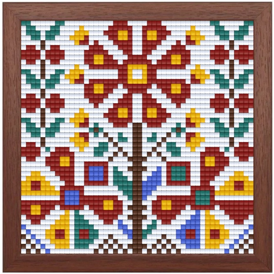 Set creativ cu cadru și pixeli Bright Toys - Broderie bulgară, Motiv 3, Pixel Classic