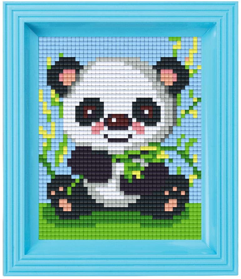 Set creativ cu cadru și pixeli Pixelhobby - Panda, Pixel Classic