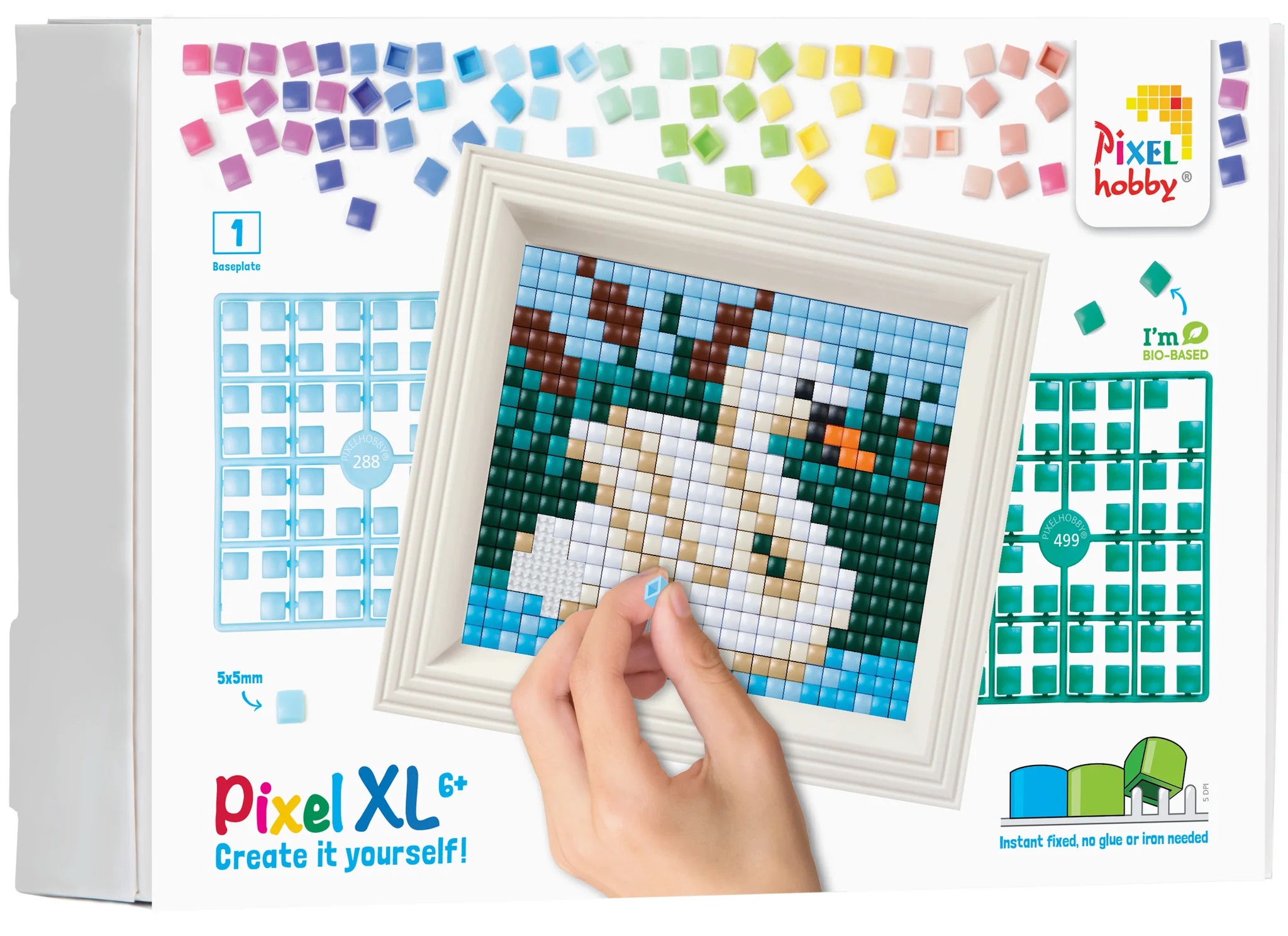Set creativ cu cadru și pixeli Pixelhobby - XL, Swan