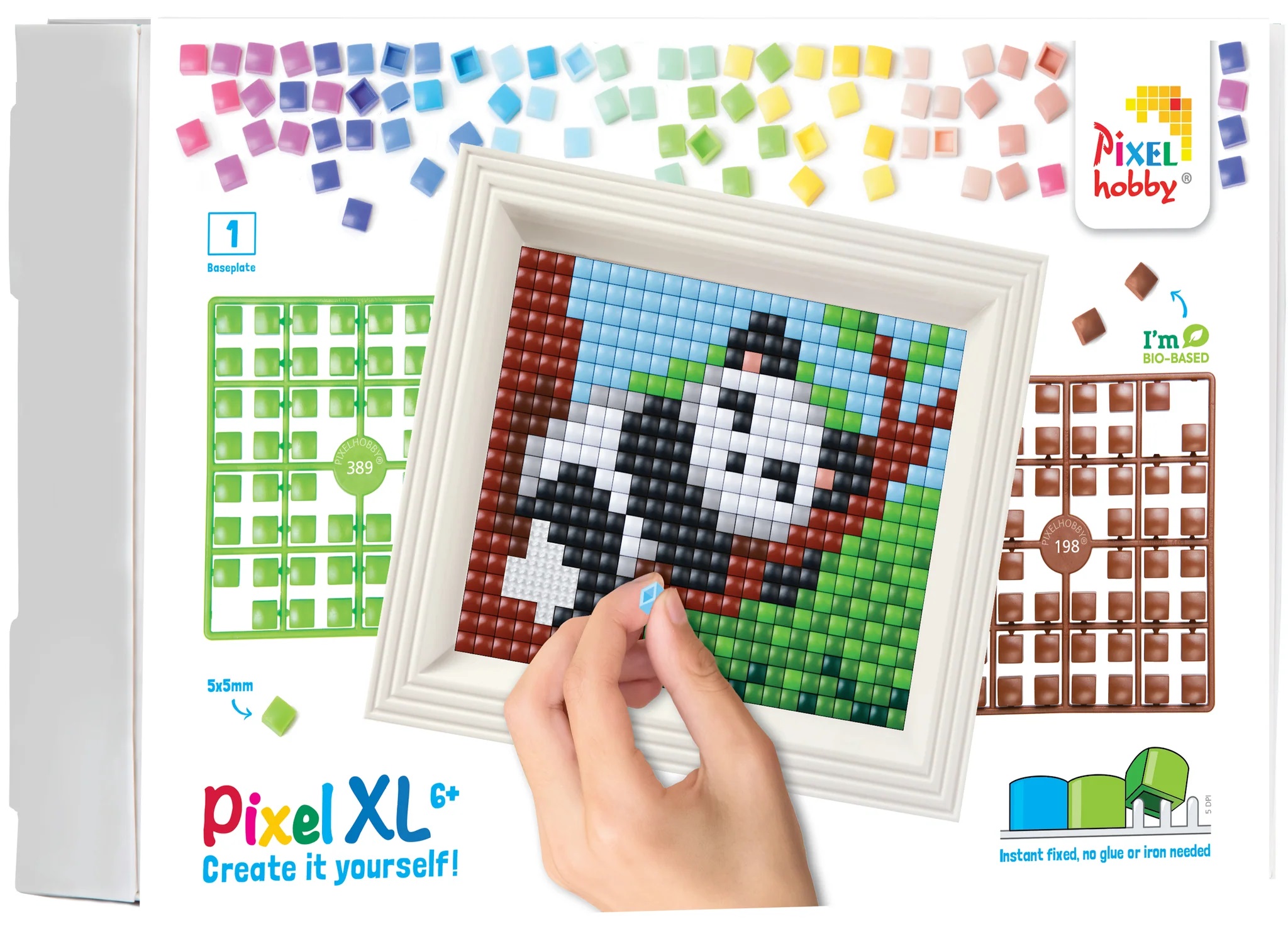 Set creativ cu cadru și pixeli Pixelhobby - XL, Panda