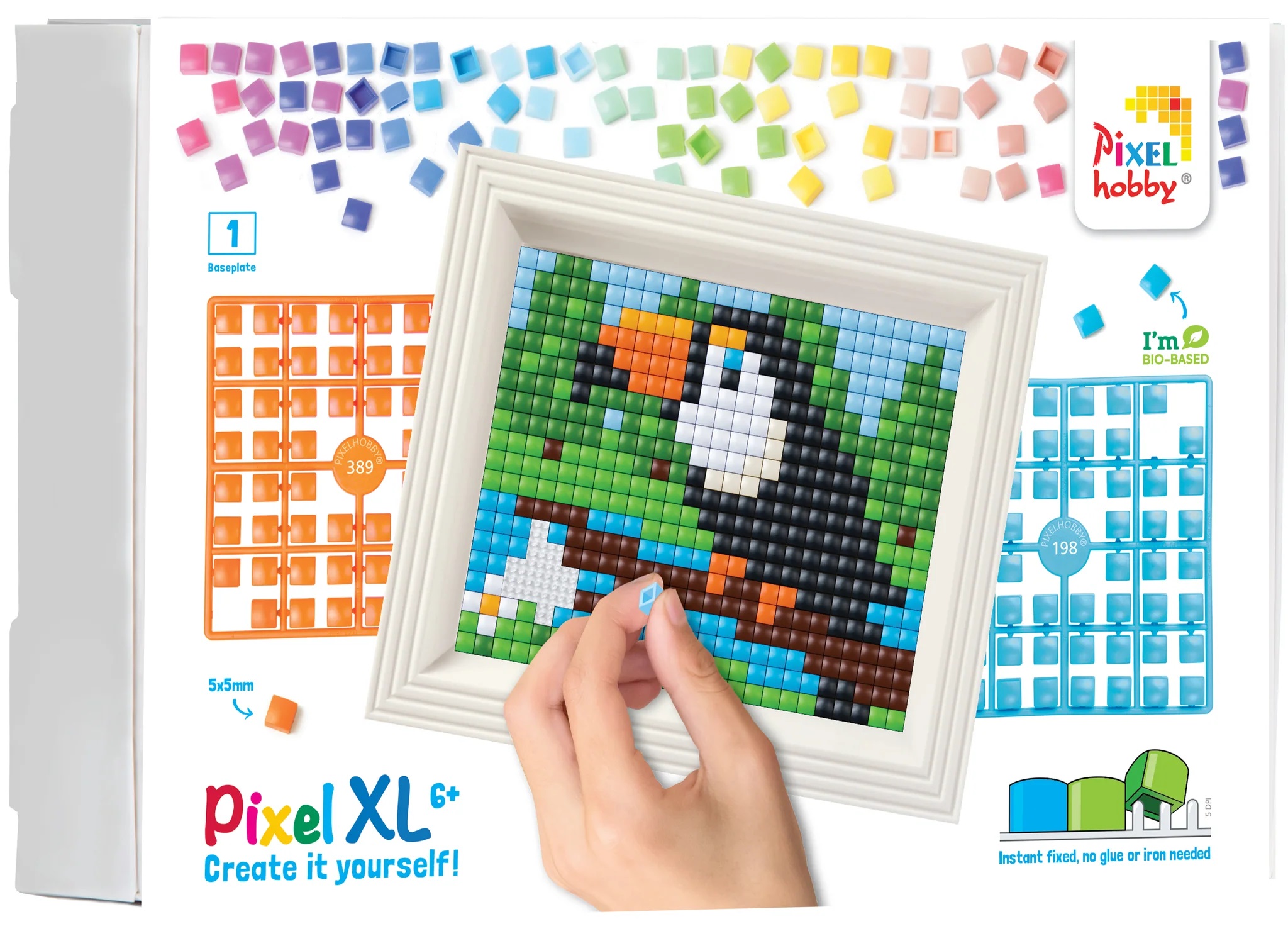 Set creativ cu cadru și pixeli Pixelhobby - XL, Toucan