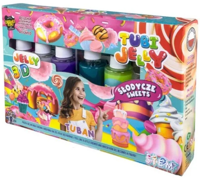 Set creativ Tuban - Tubi Jelly, Sweets, 6 culori