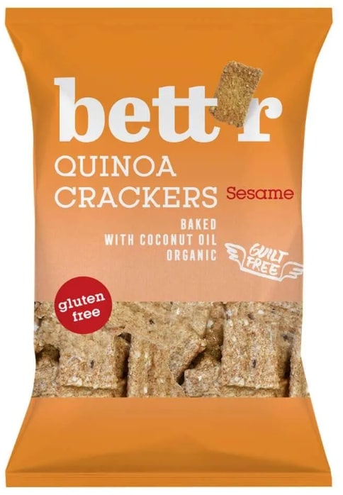 Biscuiți de quinoa cu susan și fără gluten, 100 g, Bett'r