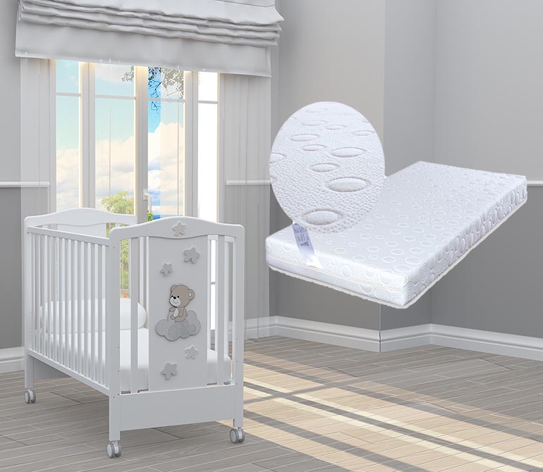 Pătuț Bambino Casa - Piccolo Particolare + cadou saltea Primavera Baby Luxe