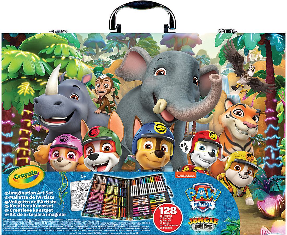 Geantă pentru artiști Crayola - Paw Patrol, 128 piese