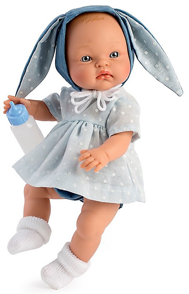 Papusa Asi - Baby Alex, cu gluga iepuras, 36cm
