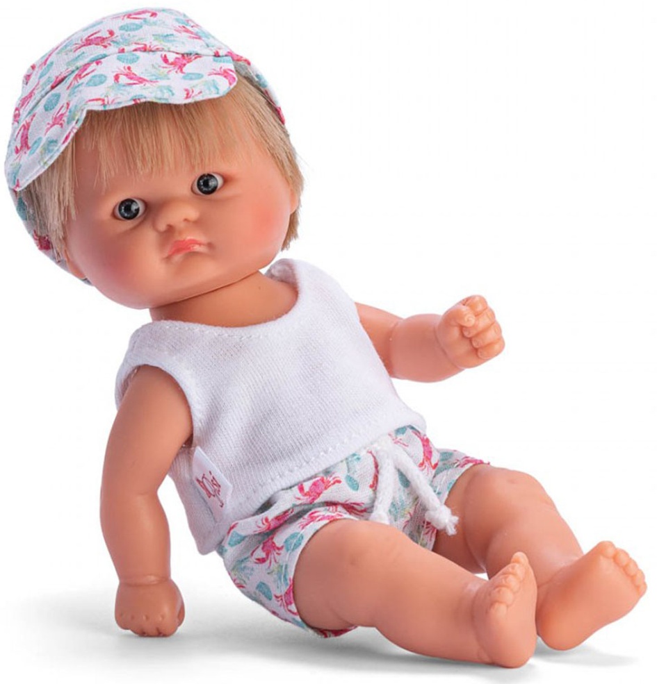 Papusa Asi Bombonchin - Baby Nico, cu tinuta de plaja, 20 cm