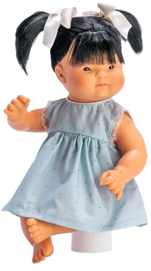 Păpuşă Asi Dolls - Cheni, cu rochie albastră, 36 cm
